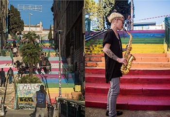 Marseille : une rue repeinte aux couleurs des drapeaux LGBT et trans’