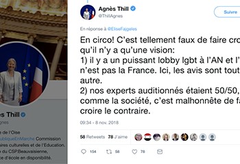 « Puissant lobby LGBT » : la députée LREM Agnès Thill mise en garde par son parti