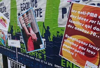 Laval : les militants de la PMA pour toutes ripostent avec des affiches humoristiques