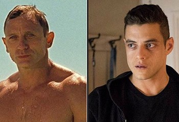 Daniel Craig et Rami Malek se sont embrassés sur le tournage du prochain James Bond