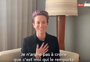 La footballeuse américaine Megan Rapinoe remporte le Ballon d’or féminin 2019