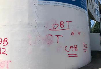Vendée : Des tags sur les murs et vitres de l’Ices à la Roche-sur-Yon