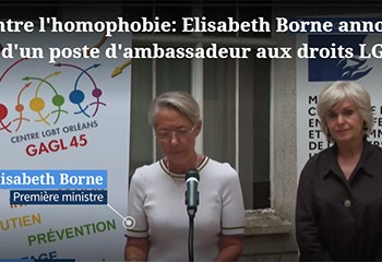 Élisabeth Borne annonce la création d'un poste d'«ambassadeur aux droits LGBT+»