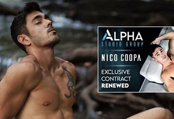 Le beau et sexy Nico Coopa renouvelle son contrat d’exclusivité avec Alpha Studio Group